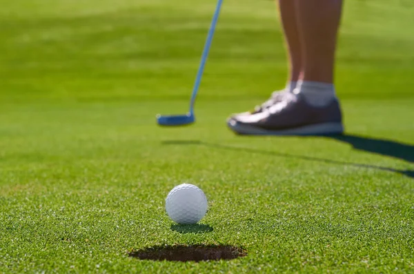 Golf putt verde — Foto Stock