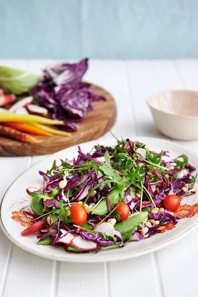 Salade de chou de légumes fraîchement faite maison — Photo