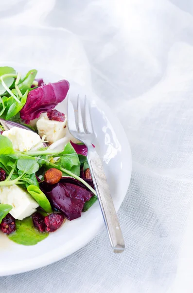 Frischer, gesunder grüner Salat zum Mittagessen — Stockfoto