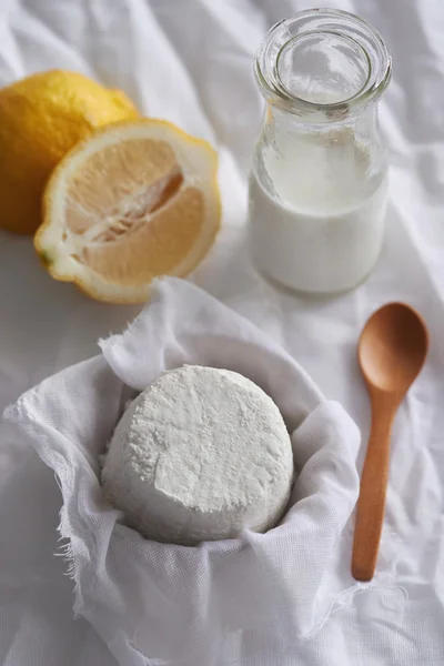 Fresh home made cheese — Stock Photo, Image