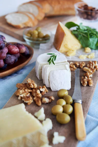 Selectie van kaas voor partij — Stockfoto