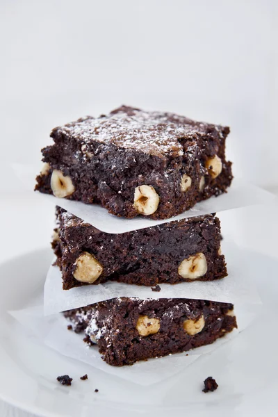 Brownies de chocolate cacau — Fotografia de Stock