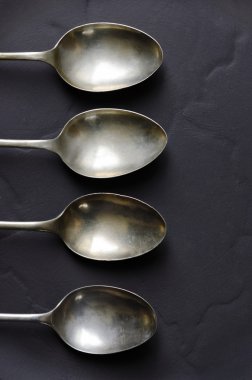 Vintage old spoons clipart