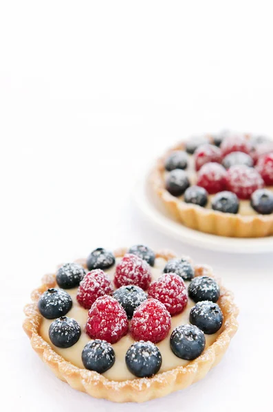 Sepasang tarts buah menarik — Stok Foto