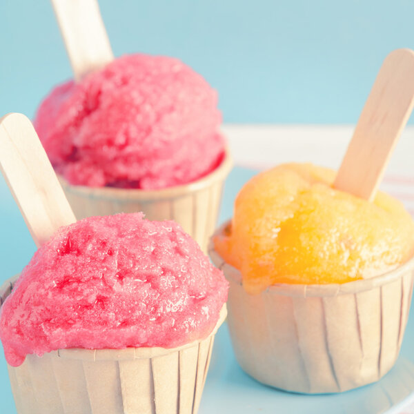 Different flavoured gelato ice cream