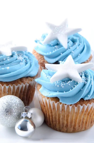 Christmas cupcakes  close — Stock Photo, Image