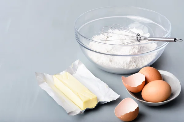 Bakning ingredienser för kakor — Stockfoto