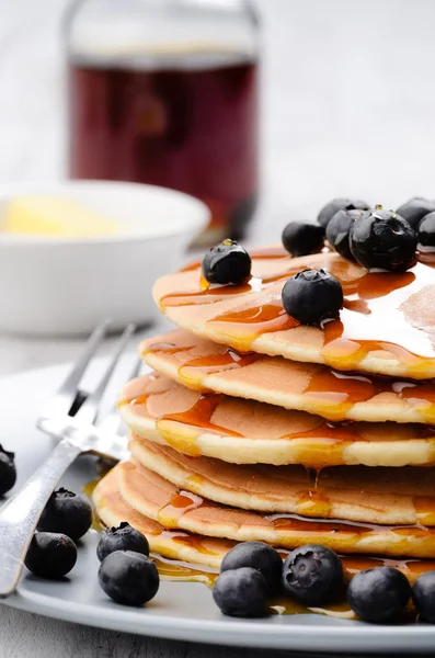 Panqueques caseros con arándanos — Foto de Stock