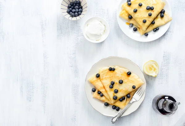 Crepes franceses panqueques — Foto de Stock