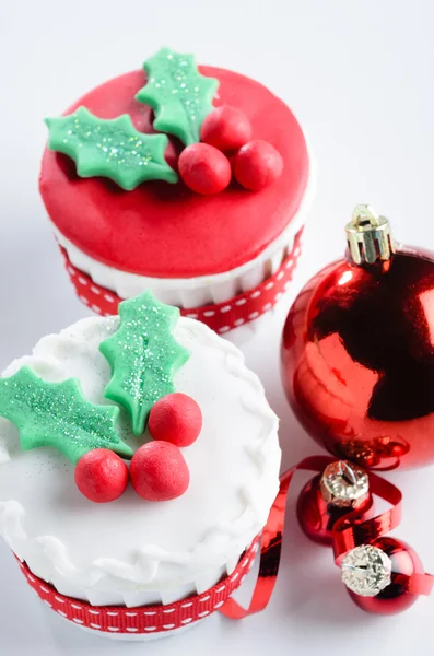 Seasonal christmas cupcakes — Φωτογραφία Αρχείου