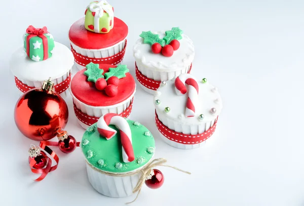 Seasonal christmas cupcakes — Φωτογραφία Αρχείου