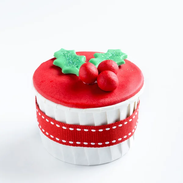 Seasonal christmas cupcake — 图库照片