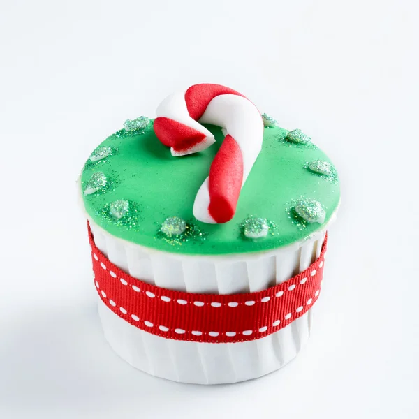 Seasonal christmas cupcake — 图库照片