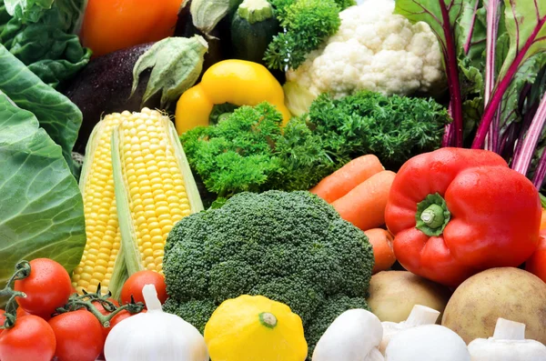 Variedad de verduras frescas coloridas —  Fotos de Stock