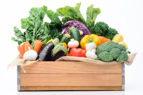 Variedad de verduras frescas coloridas — Foto de Stock