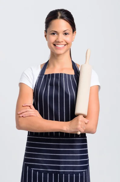 Портрет жінки кухаря професійної пекарні — стокове фото