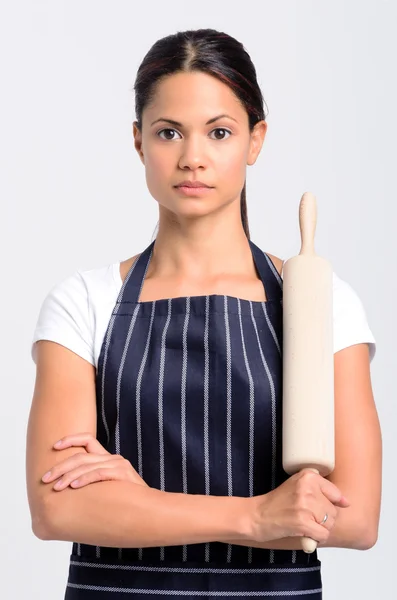 Porträtt av en kvinna kock baker professionell — Stockfoto