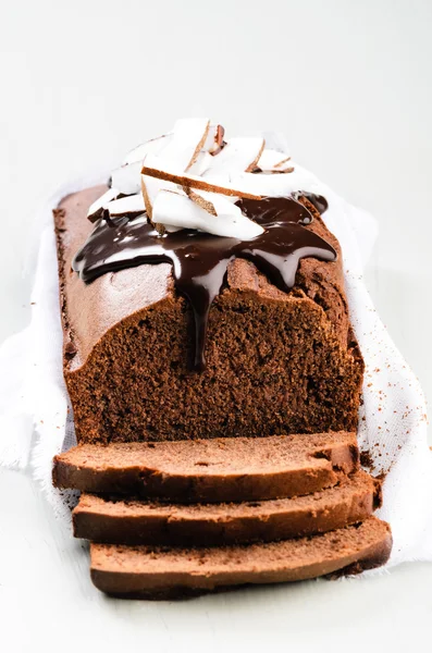 Bolo de pão de chocolate caseiro — Fotografia de Stock