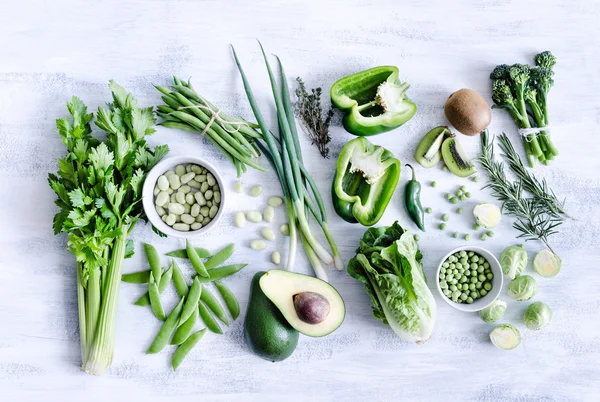 Collection of green vegetables — Stock Photo, Image