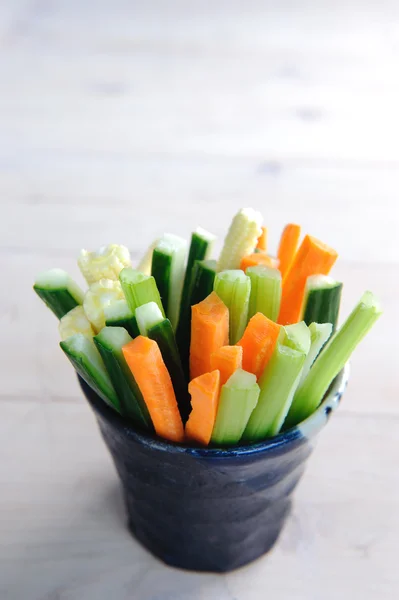 Vegetable sticks in a cup — Stock Photo, Image