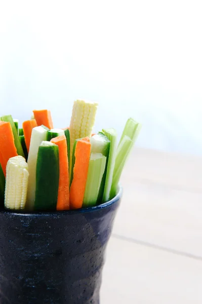 Vegetable sticks in a cup — Stock Photo, Image