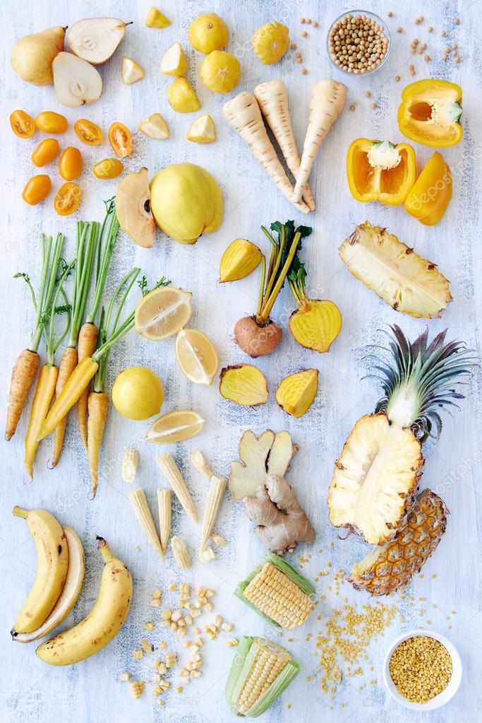 Raw food Produce : Yellow colour scheme