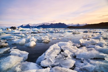 İzlanda'daki Jokulsarlon lagoon