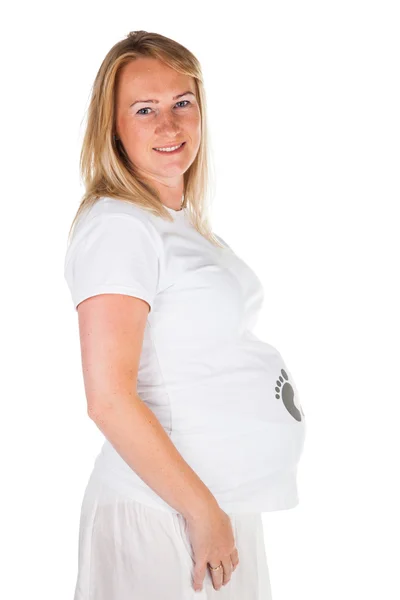 Mujer rubia embarazada —  Fotos de Stock
