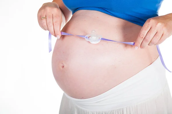 임신 금발 여자 — 스톡 사진