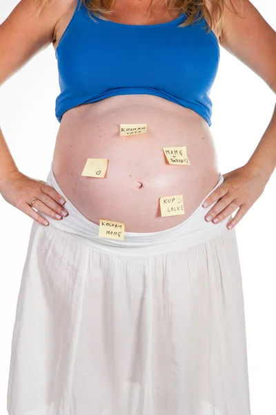 Pregnant blond woman — Stock Photo, Image