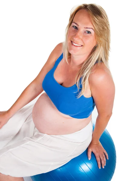 Pregnant blond woman — Stock Photo, Image