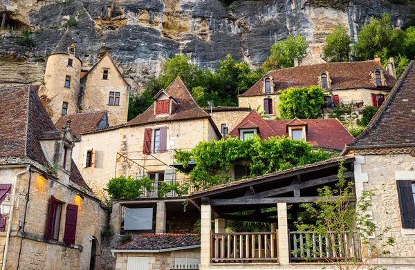 Fransa Nın Dordogne Nehrinden Roque Gageac Köyü Yeni Aquitaine Fransa — Stok fotoğraf