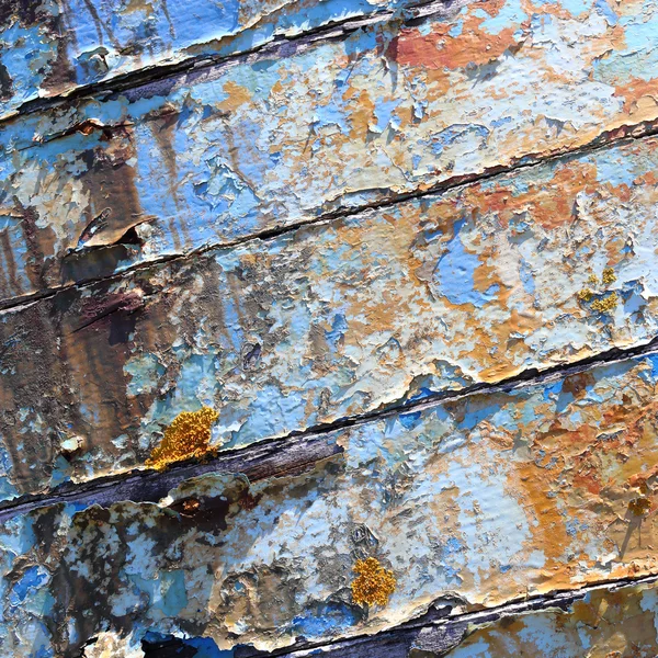 旧船，剥落的油漆背景纹理 — 图库照片