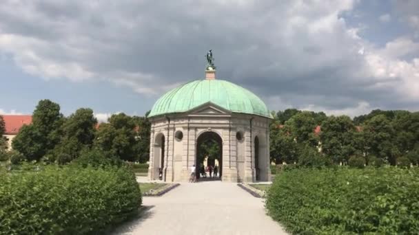 Hyperlapse Diana Tempel Hofgarten Munich — Αρχείο Βίντεο