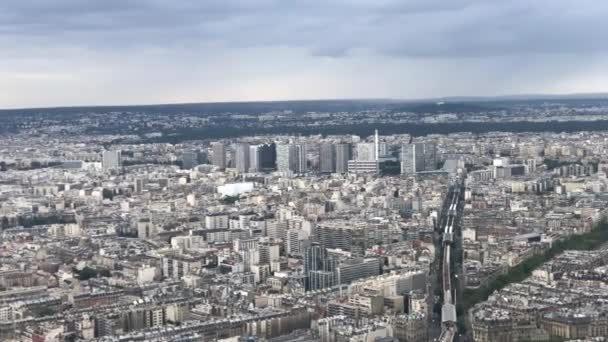 Panning View Skyline Paris — Stock Video