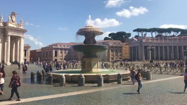 Fountain Saint Peter Square Vatican — Stock Video