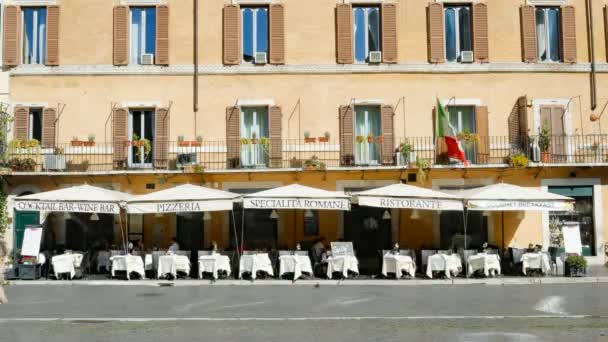 Terraces Piazza Navona Rome Italy — Αρχείο Βίντεο