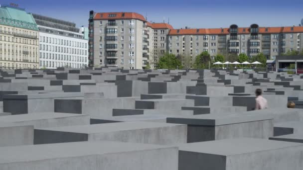 Holocaust Memorial Berlijn Duitsland — Stockvideo