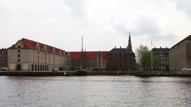 Konverterade Lagerbyggnader Centrala Köpenhamn — Stockvideo
