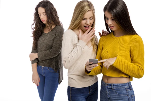 Teenage girls gossiping — Stock Photo, Image