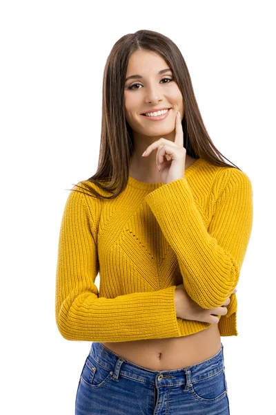 Menina bonita e feliz — Fotografia de Stock