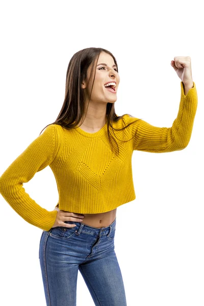 Mujer hermosa y feliz — Foto de Stock