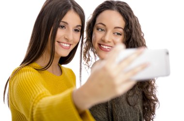 Selfie smartphone alarak kızlar  