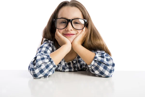 Bambina con gli occhiali — Foto Stock