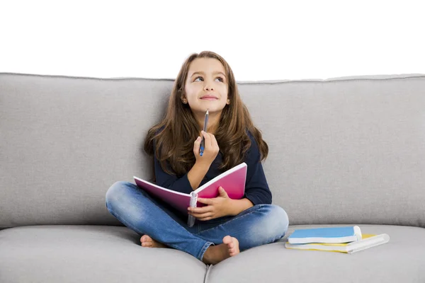 Menina Estudando — Fotografia de Stock