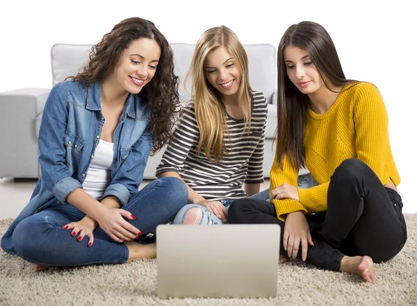 Girls studying at home — Stock Photo, Image