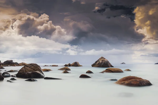 Vacker Utsikt Över Stranden Anze Lazio Praslin Seychellerna — Stockfoto