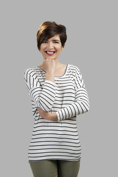 Schöne Frau lächelt — Stockfoto