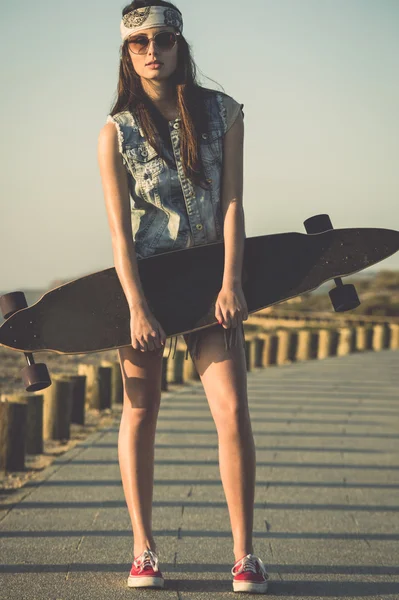 Menina patinadora — Fotografia de Stock