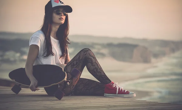 Skater Girl — Stockfoto